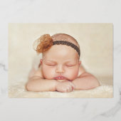 Bekendmaking van de flitsbloedige foto van de film folie uitnodiging (Achterkant)