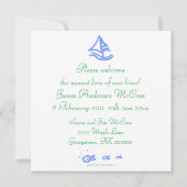 Bekendmaking van de geboorte van Bright Blue Songb Aankondiging (Achterkant)