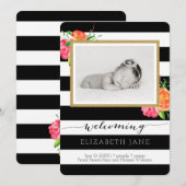 Bekendmaking van de geboorte van Bright Waterverf  Aankondiging (Voorkant / Achterkant)