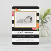 Bekendmaking van de geboorte van Bright Waterverf  Aankondiging (Staand voorkant)