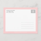 Bekendmaking van de geboorte van Chic - Roze Aankondigingskaart (Achterkant)