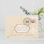 Bekendmaking van de geboorte van de Franse Romance Aankondiging (Staand voorkant)