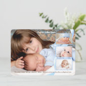 Bekendmaking van de geboorte van drie-foto's van o aankondiging (Staand voorkant)