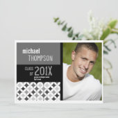 Bekendmaking van de Guy Graduation Party van het R Kaart (Staand voorkant)