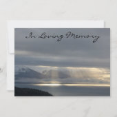 Bekendmaking van de Heavenly Light Memorial Servic Kaart (Voorkant)