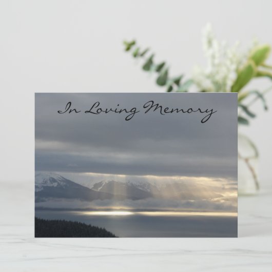 Bekendmaking van de Heavenly Light Memorial Servic Kaart (Staand voorkant)