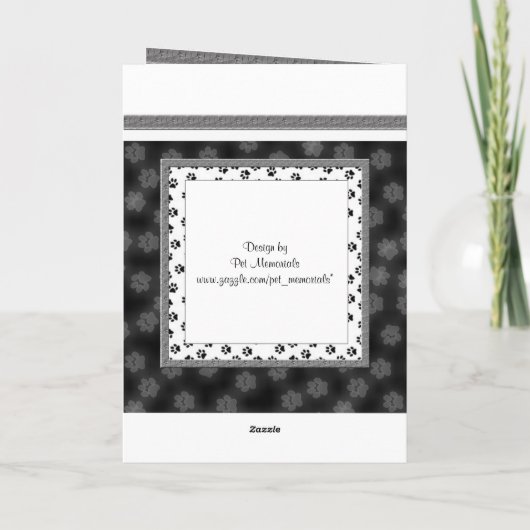 Bekendmaking van de kat-herdenking - Pet-verlies Aankondiging (Achterkant)