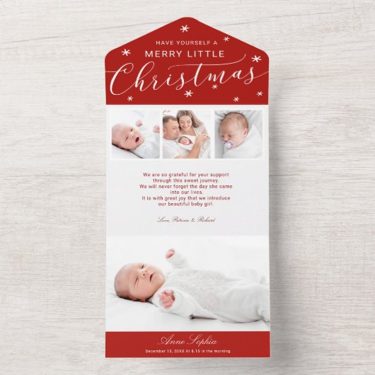 Bekendmaking van de kerstbeker van het script all in one uitnodiging (Binnen)