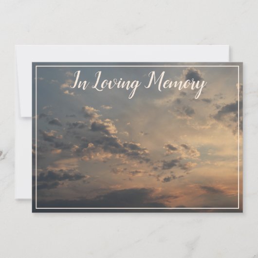 Bekendmaking van de Memorial Service van Sunset Cl Kaart (Voorkant)