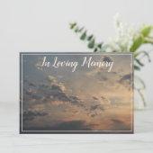 Bekendmaking van de Memorial Service van Sunset Cl Kaart (Staand voorkant)