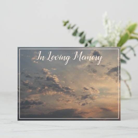 Bekendmaking van de Memorial Service van Sunset Cl Kaart (Staand voorkant)