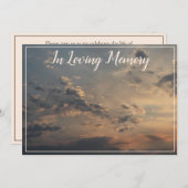 Bekendmaking van de Memorial Service van Sunset Cl Kaart (Voorkant / Achterkant)