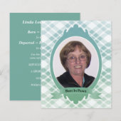 bekendmaking van de memoriale dienst (Voorkant / Achterkant)