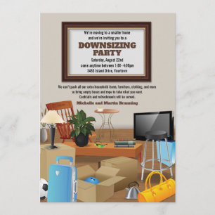 Bekendmaking van de Moving Housewarming Party Kaart