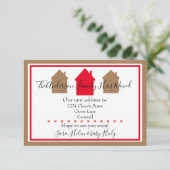 Bekendmaking van de platte Kaart - We zijn verhuis (Staand voorkant)