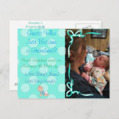 Bekendmaking van de remrechten van oma aankondigingskaart (Voorkant / Achterkant)