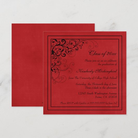 Bekendmaking van de rode zwarte zwenkpartij kaart (Voorkant / Achterkant)