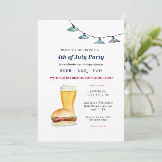 Bekendmaking van de vierde achtertuin BBQ-partij Aankondiging (Staand voorkant)