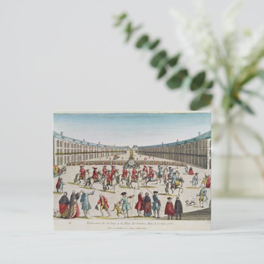 Bekendmaking van de vrede briefkaart (Staand voorkant)