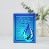Bekendmaking van de waterval en de orca Earth Day Briefkaart (Staand voorkant)