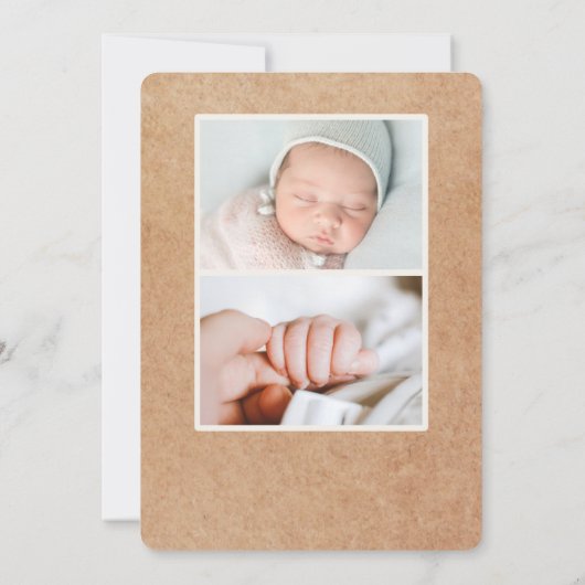 Bekendmaking van de Waterverf van Boho Gender Neut Kaart (Achterkant)