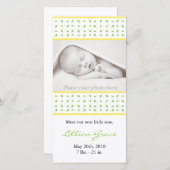 Bekendmaking van Girl Birth - Fotokaart Aankondiging (Voorkant / Achterkant)