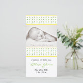 Bekendmaking van Girl Birth - Fotokaart Aankondiging (Staand voorkant)