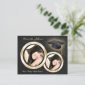 Bekendmaking van goud en zwart Afstuderen Kaart (Staand voorkant)