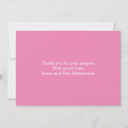 Bekendmaking van Heaven Sent Birth | Meisje Aankondiging (Achterkant)