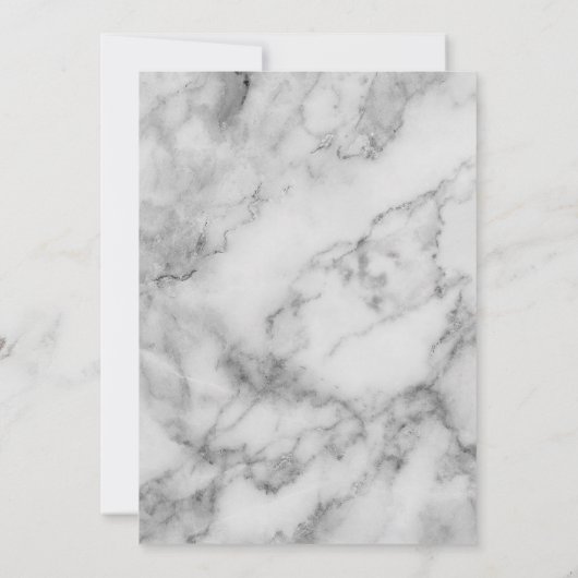 Bekendmaking van het Afstudeerder Chic Marble Typo Aankondiging (Achterkant)