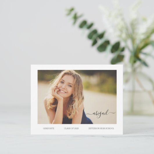 Bekendmaking van het Afstudeerder van het begrotin Briefkaart (Staand voorkant)