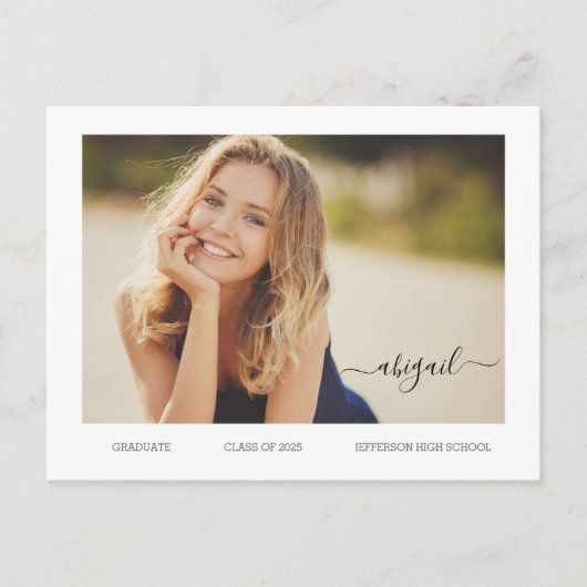 Bekendmaking van het Afstudeerder van het begrotin Briefkaart (Voorkant)