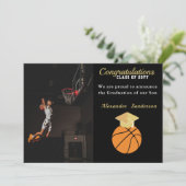 Bekendmaking van het afstuderen Black and Gold Bas Aankondiging (Staand voorkant)