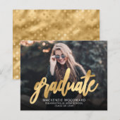 Bekendmaking van het Afstuderen Budget Photo Gold  (Voorkant / Achterkant)