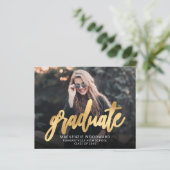 Bekendmaking van het Afstuderen Budget Photo Gold  (Staand voorkant)