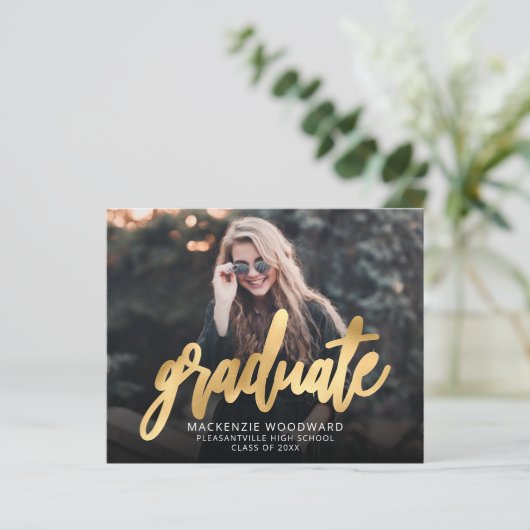 Bekendmaking van het Afstuderen Budget Photo Gold  (Staand voorkant)