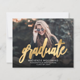Bekendmaking van het Afstuderen Budget Photo Gold