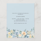 Bekendmaking van het Afstuderen Dusty Blue Floral (Achterkant)