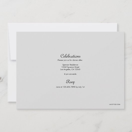 Bekendmaking van het Afstuderen Foto's Kaart (Achterkant)