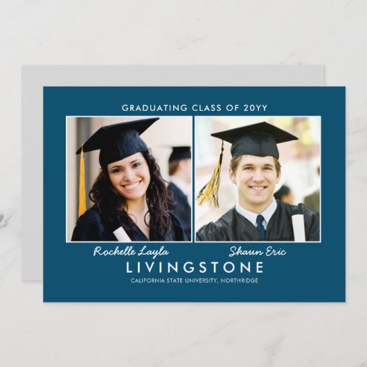 Bekendmaking van het Afstuderen Foto's Kaart (Voorkant / Achterkant)