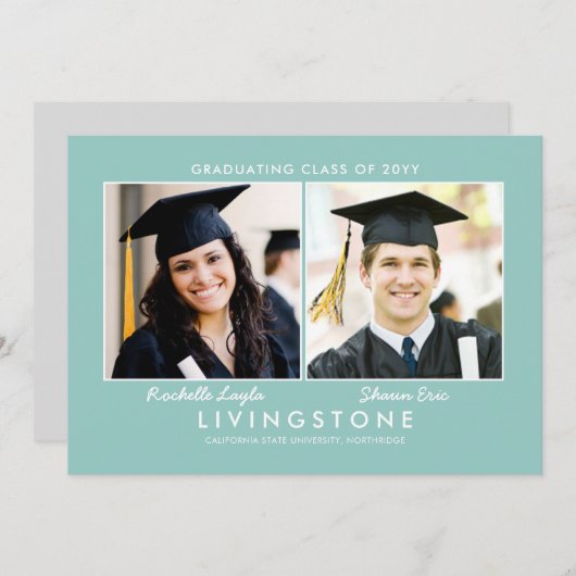 Bekendmaking van het Afstuderen Foto's Kaart (Voorkant / Achterkant)