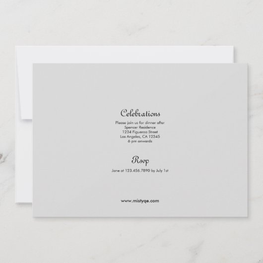 Bekendmaking van het Afstuderen Foto's Kaart (Achterkant)