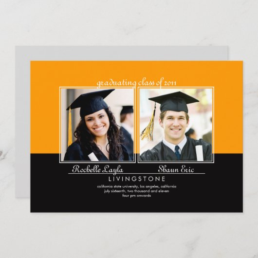 Bekendmaking van het Afstuderen Foto's Kaart (Voorkant / Achterkant)