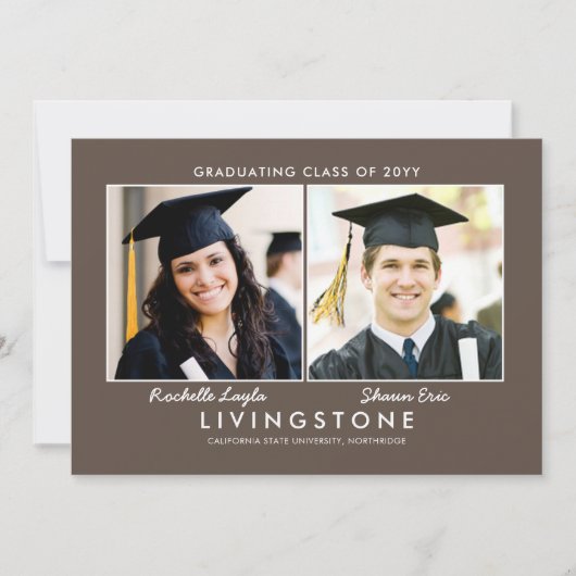 Bekendmaking van het Afstuderen Foto's Kaart (Voorkant)