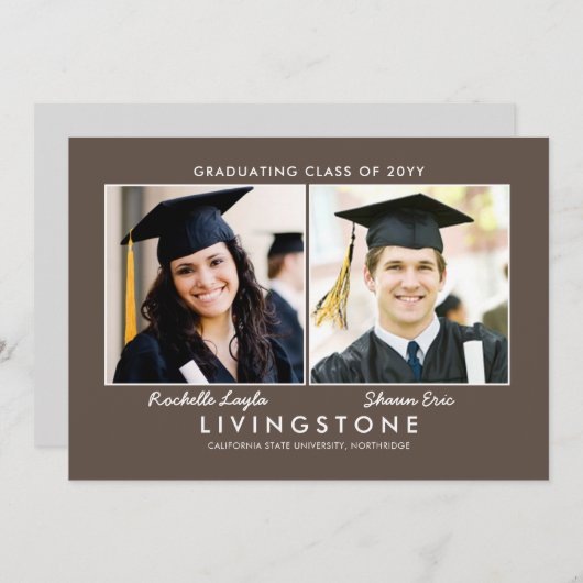 Bekendmaking van het Afstuderen Foto's Kaart (Voorkant / Achterkant)