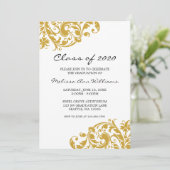 Bekendmaking van het Afstuderen Gold en Black Swir Kaart (Staand voorkant)