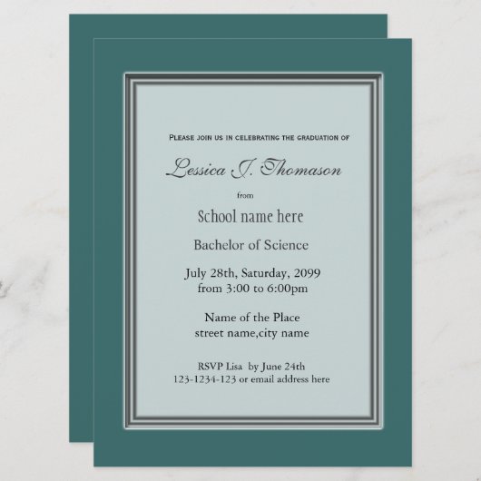 Bekendmaking van het afstuderen met hoge prestatie kaart (Voorkant / Achterkant)