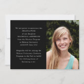 Bekendmaking van het Afstuderen op foto's Kaart (Achterkant)