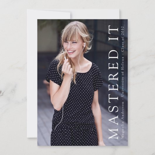 Bekendmaking van het Afstuderen op foto's Kaart (Voorkant)