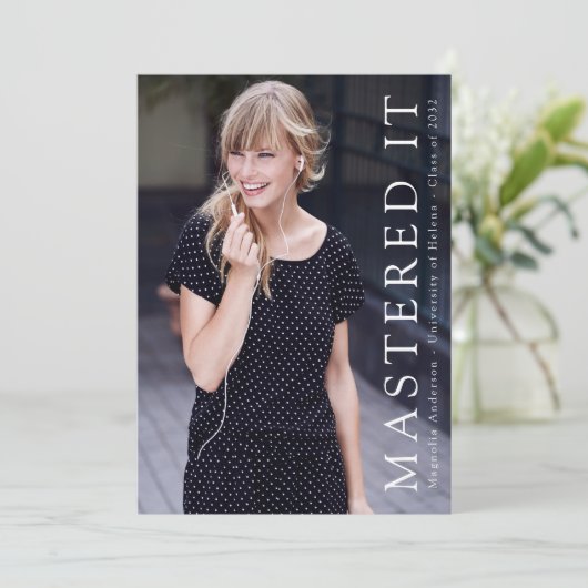 Bekendmaking van het Afstuderen op foto's Kaart (Staand voorkant)